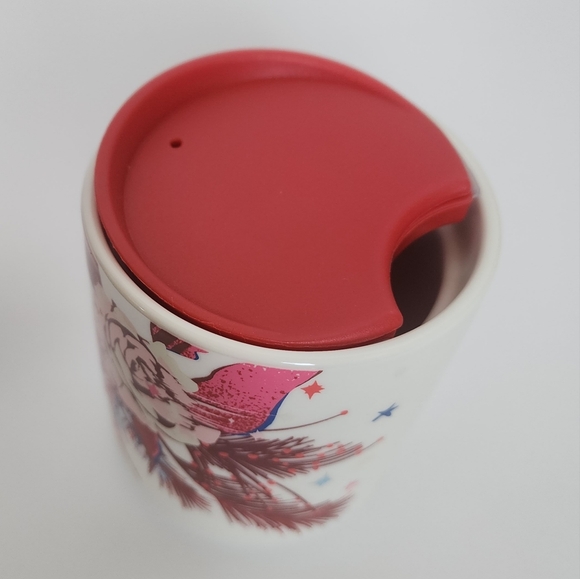 Starbucks 2023 Holiday Collection Pink Pine Rose Tea/Coffee Mug Cup 8 oz - Picture 5 of 7